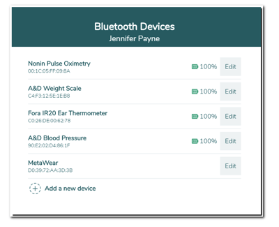 Connected Bluetooth Devices