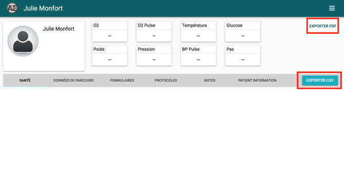 101 - Export PDF patient FR