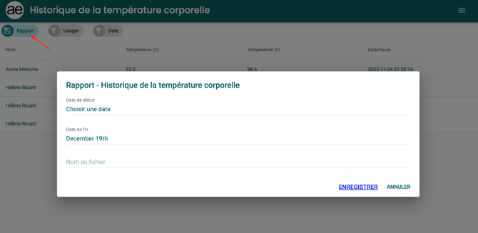 206 - export temperature history FR