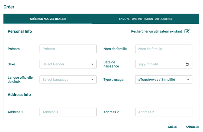 8-Creating new user patient FR