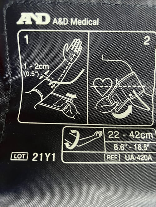 BP cuff instructions