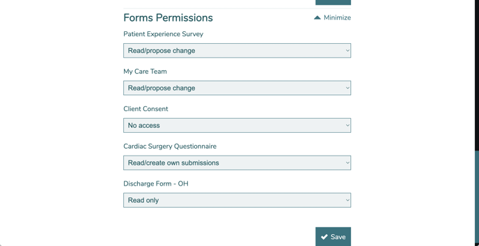Manager Form Permissions app
