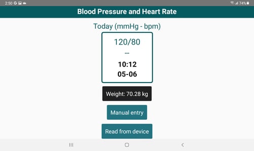 Blood Pressure screen BYOD