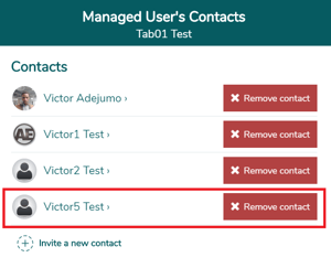 family visiting managed users contacts